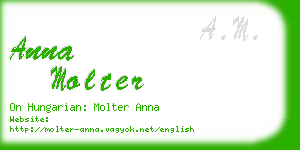 anna molter business card